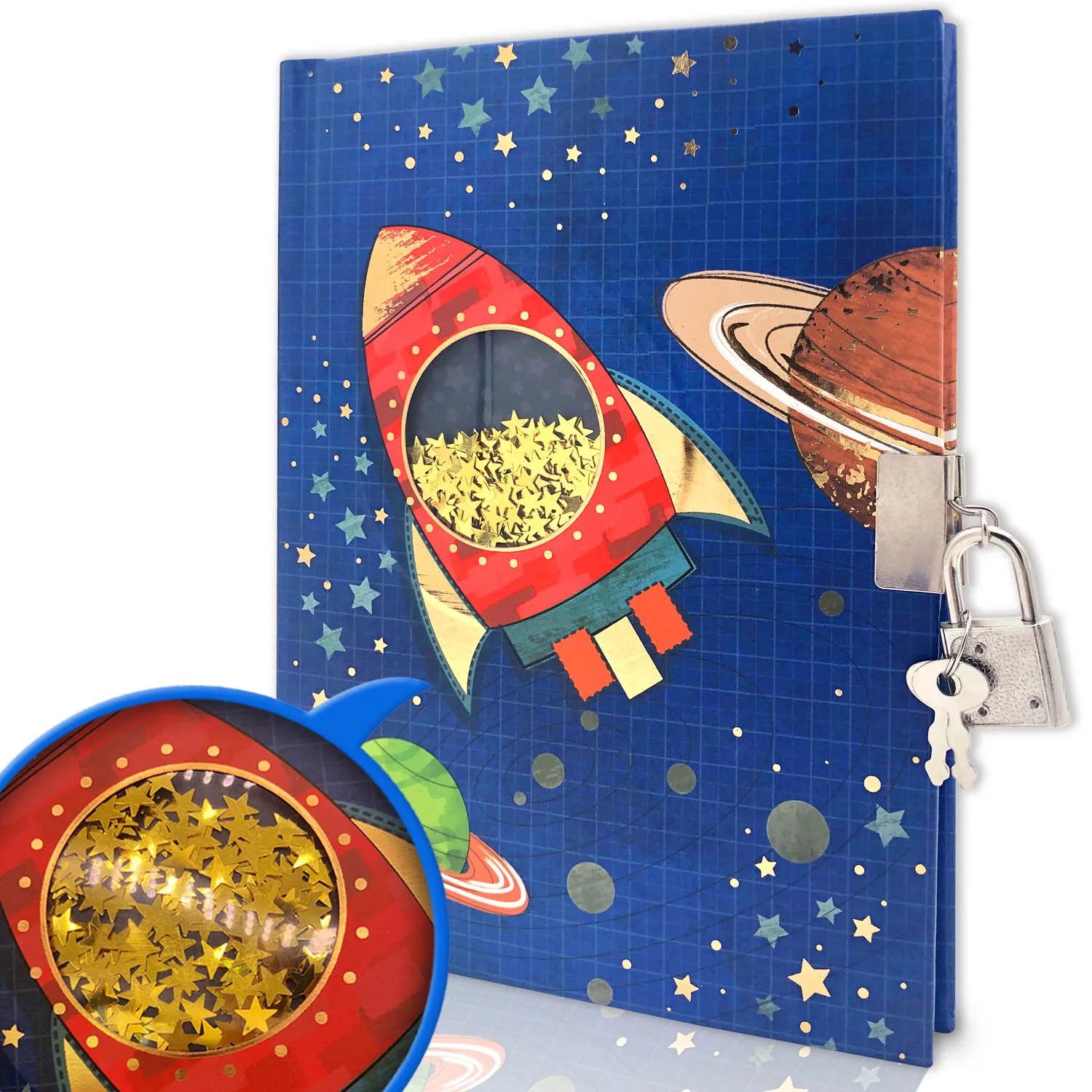 Diario con candado para niños, cuaderno personalizado secreto con lentejuelas, suministros escolares y de oficina