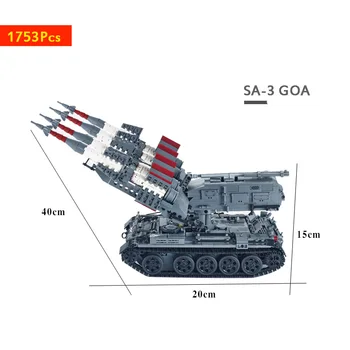 

1753Pcs SA-3 ‘Goa’ S-125 Pechora/Newa SC Tank Building Blocks Bricks Toys for Children Education Toys military tank