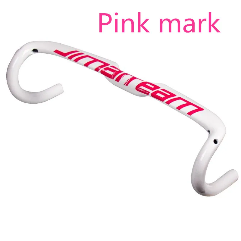 Pink420mm JIMAITEAMRoad гоночный велосипед друг/полный блеск углеродный руль internalcable углеродный руль велосипеда/400/420/440 мм - Цвет: Pink420mm