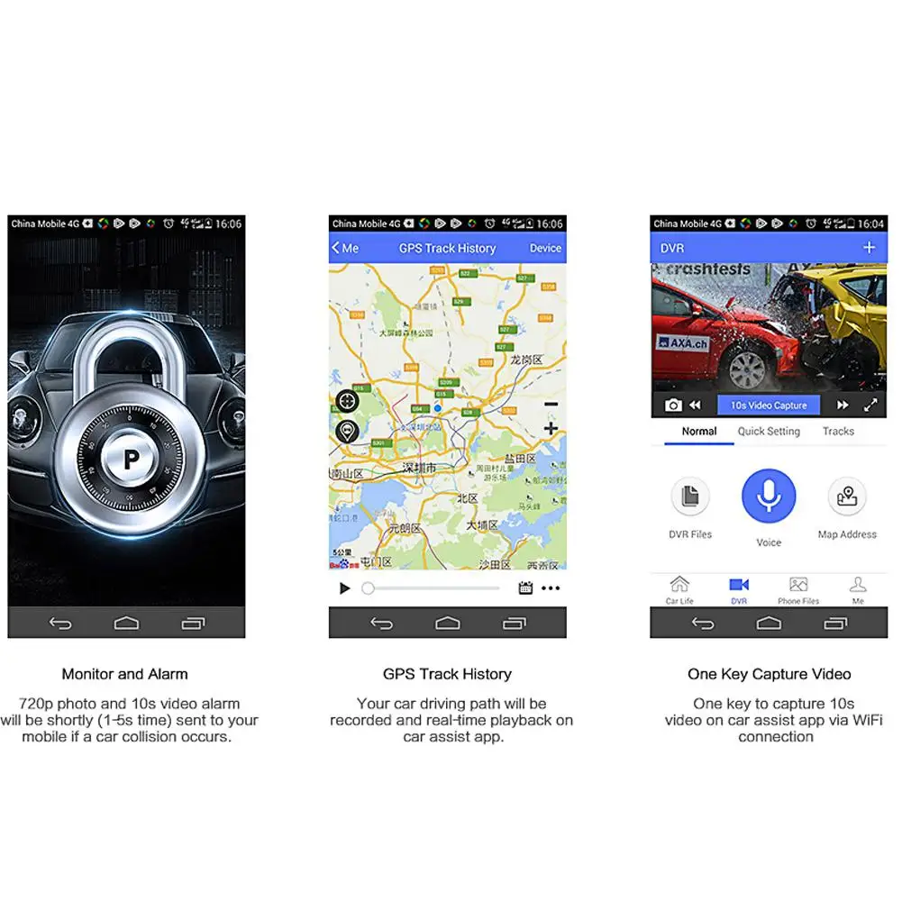 3g Автомобильный видеорегистратор записывающая камера с двумя объективами, видеорегистратор 1080 P, встроенный g-сенсор, HD реверсивное изображение