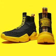 Зимняя трендовая обувь для скейтбординга, мужские Модные носки в стиле хип-хоп, Спортивная высокая обувь, мужские новые качественные кроссовки, мужская обувь A851