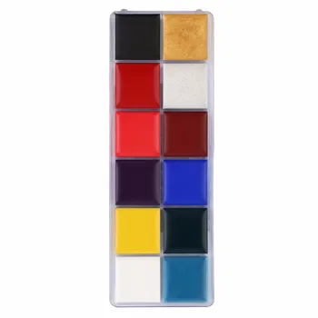 

2019NEW New Style Professional 12 Colors Flash Tattoo Face Body Paint Oil Painting Art For Party Halloween Body Decorate New