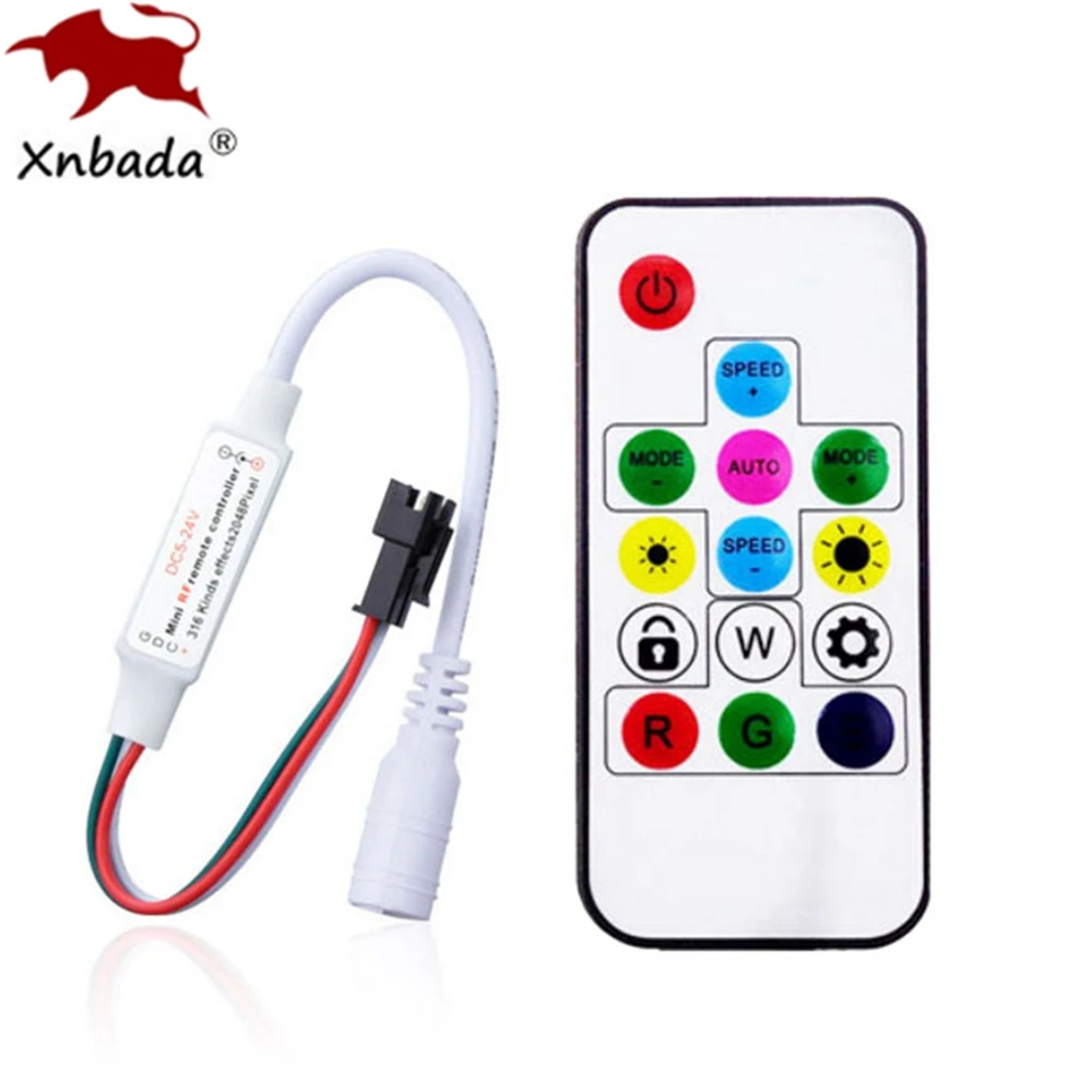 Led Dream Color Controller DC5 24V с 14 клавишами RF Remote 366 видов изменений эффектов для