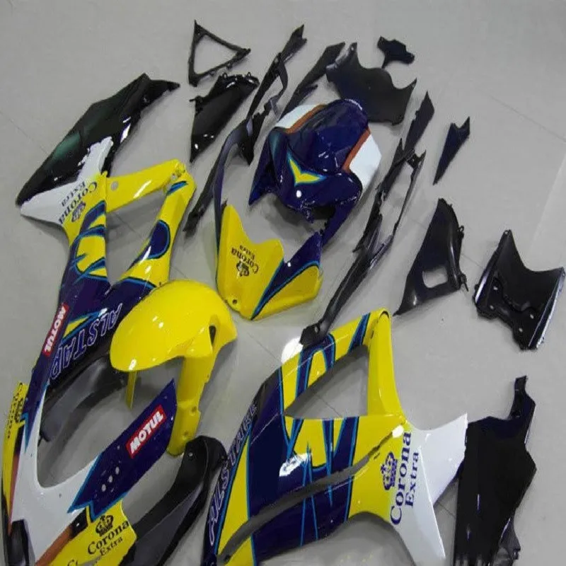 Подходит для GSXR600 GSXR750 2008 2009 2010 SUZUKI K8 K9 GSXR 600 750 08 09 10 инжекционного метода литья комплект обтекателей