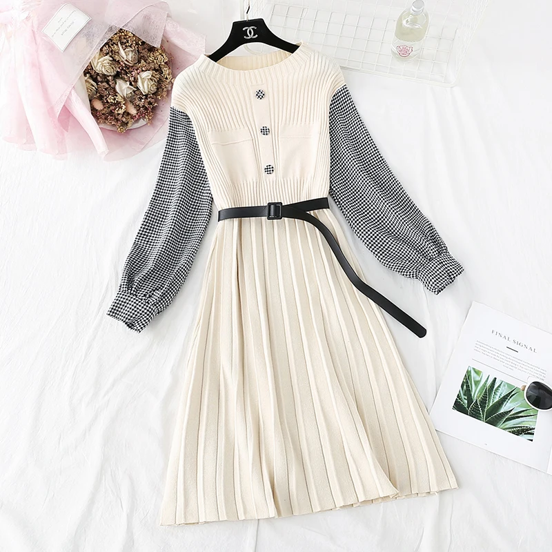Fall & Winter Ladies Vintage Dress Long