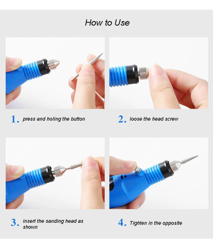 1 набор мини-дрель для ногтей, электрическая многофункциональная ручка для ногтей, аксессуары и инструменты для дизайна ногтей