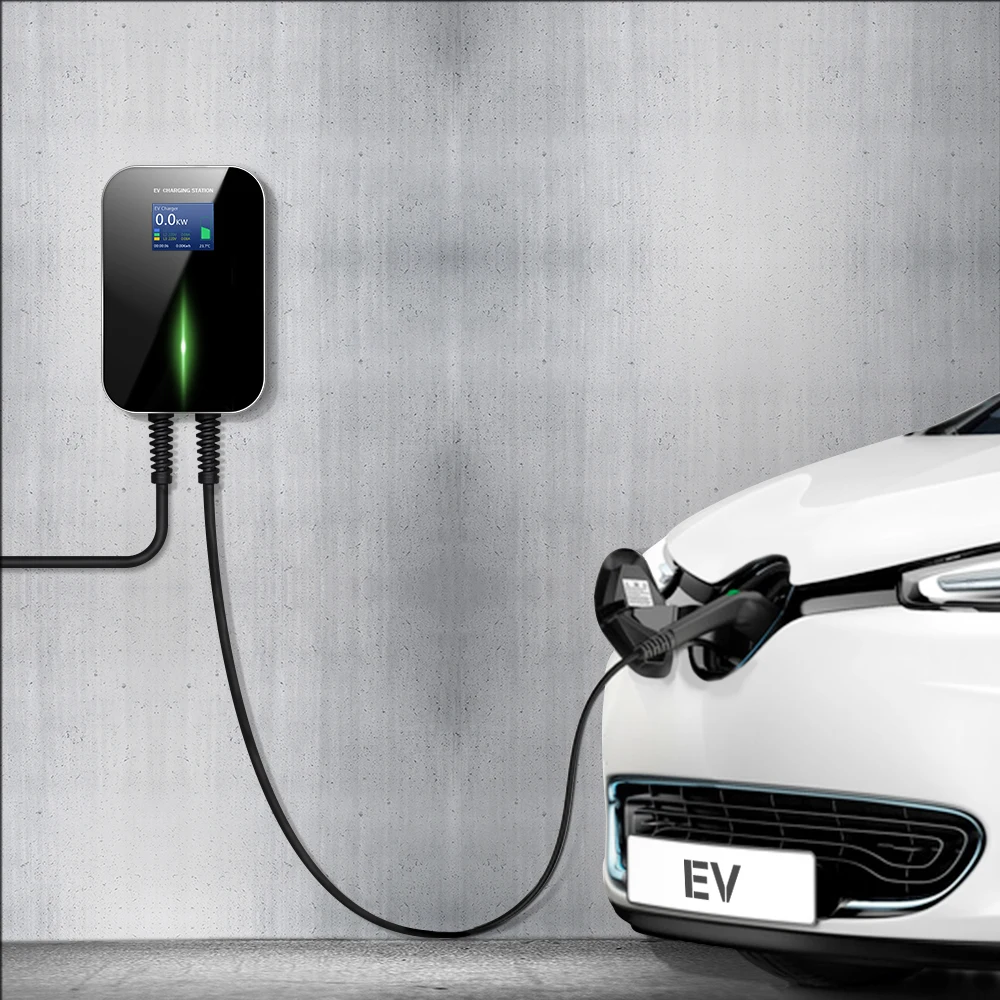 Morec EV Charger Electric Car Vehicle Charging Station EVSE Wallbox 380V  11KW with Socket 16A 3 Phase IEC 62196-2