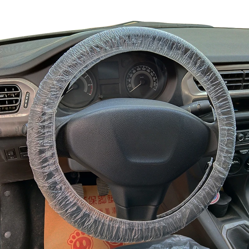 100 шт Универсальные чехлы рулевого колеса автомобиля одноразовые пластиковые рулевые колеса для обслуживания автомобиля одноразовые