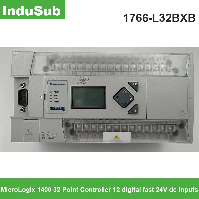 

PLC 1766-L32BXB MicroLogix 1400 32 Point Controller 12 digital fast 24V dc inputs 1766L32BXB
