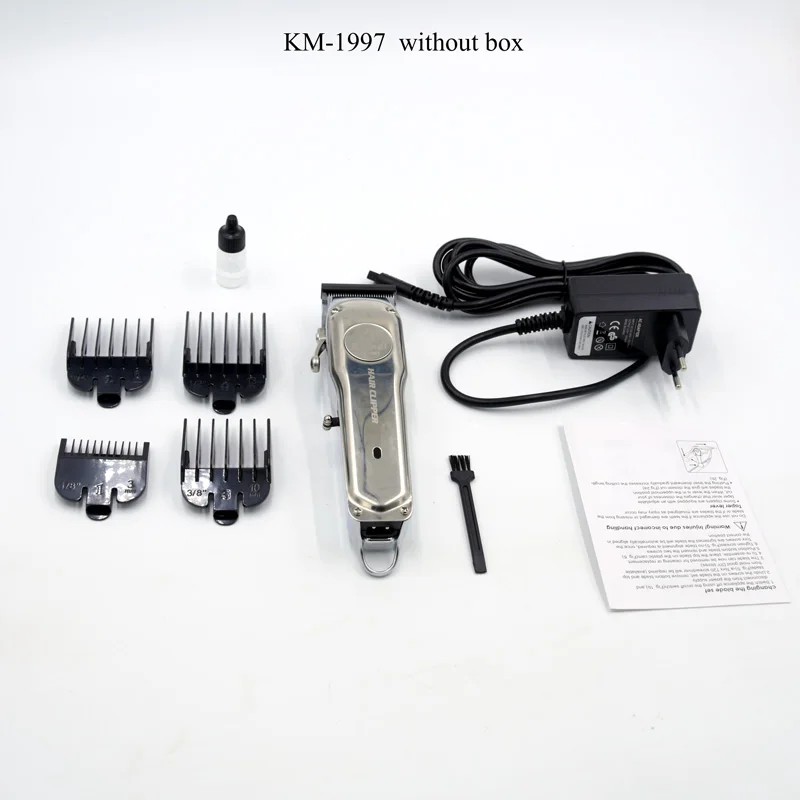 1997 without box Kemei 1996 полностью Металлическая профессиональная машинка для стрижки волос электрическая Беспроводная Машинка для стрижки волос для мужчин мощная машинка для стрижки волос - Цвет: 1997 without box
