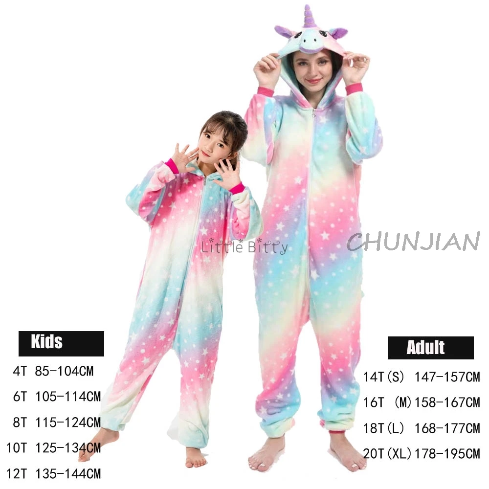 Женские пижамные комплекты с единорогом кугуруми, фланелевые комплекты пижам с милыми животными, женская зимняя ночная рубашка с единорогом, пижама, домашняя одежда - Цвет: LA30