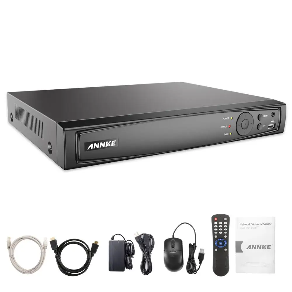 Сетевой видеорегистратор ANNKE 8 каналов Мп POE NVR IP камера P2P облачная функция Plug And