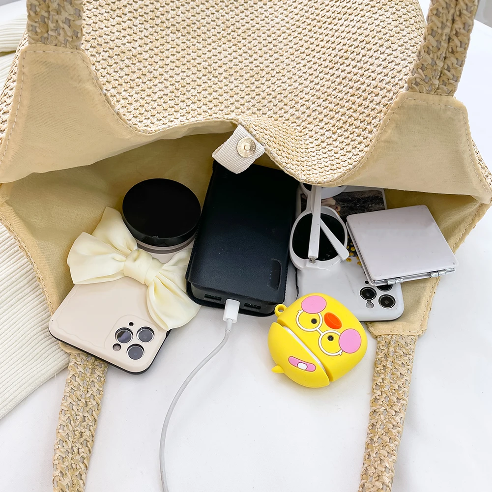 2021 Summer Straw Bags For Women Handmade Beach Bags Raffia Rattan Woven Handbags Female Vacation Large Capacity Tote Bags