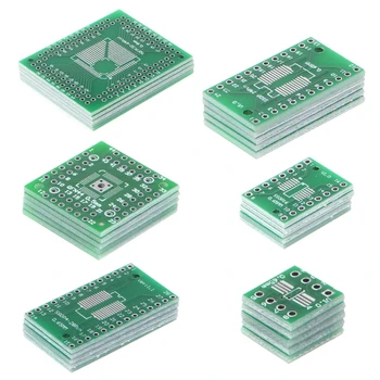 

30 Pcs PCB Board Kit SMD To DIP Adapter Converter FQFP32-100 QFN48 SOP8 16 24 28