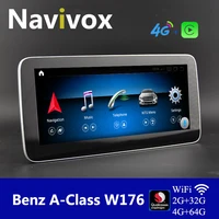 Navivox-Radio con DVD para coche, reproductor con Android 10,0, 4G, Qualcomm, Carplay, SWC, BT, para Benz CLA/GLA/Clase A X156/W176/C117, NTG4.5/5,0