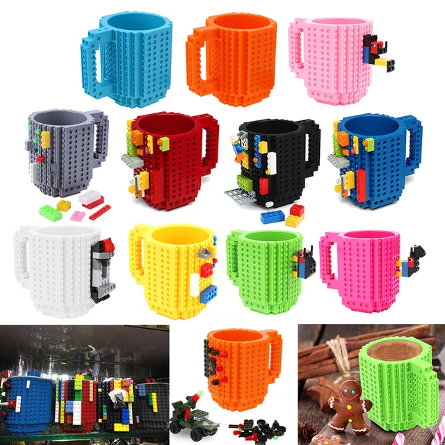 $US $5.98 DIY 350ml Creative Coffee Mug Travel Cup Kids Adult Cutlery Lego Mug Drink Mixing Cup Dinnerware Se