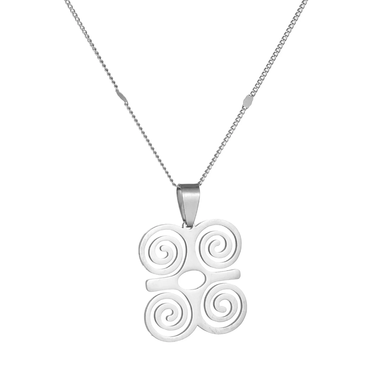 Stainless Steel African Symbol Pendant Necklace DWENNIMMEN Humility  Strength Women Men Charm Jewelry|Pendants| - AliExpress