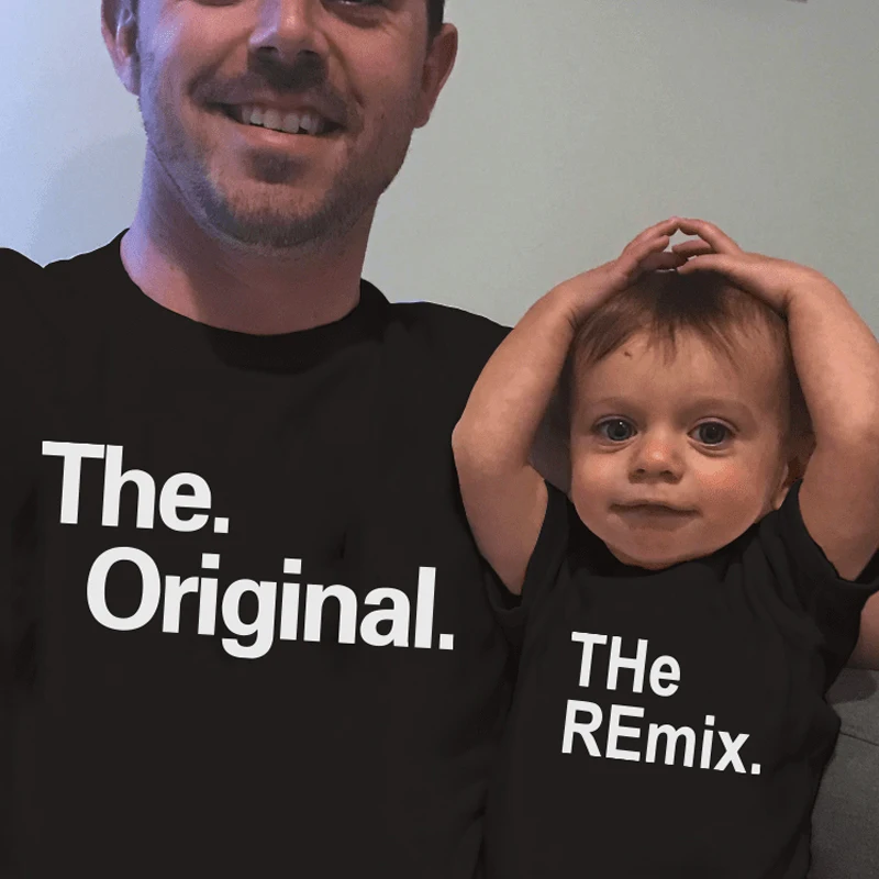 T-shirt famille Remix original Créer Son T Shirt