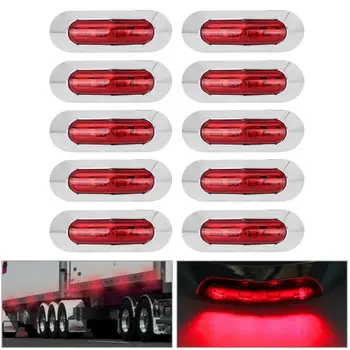 

Truck Car Light Side Marker Tail Light Clearance Lamp 12/24V 10Pcs 4 LED
