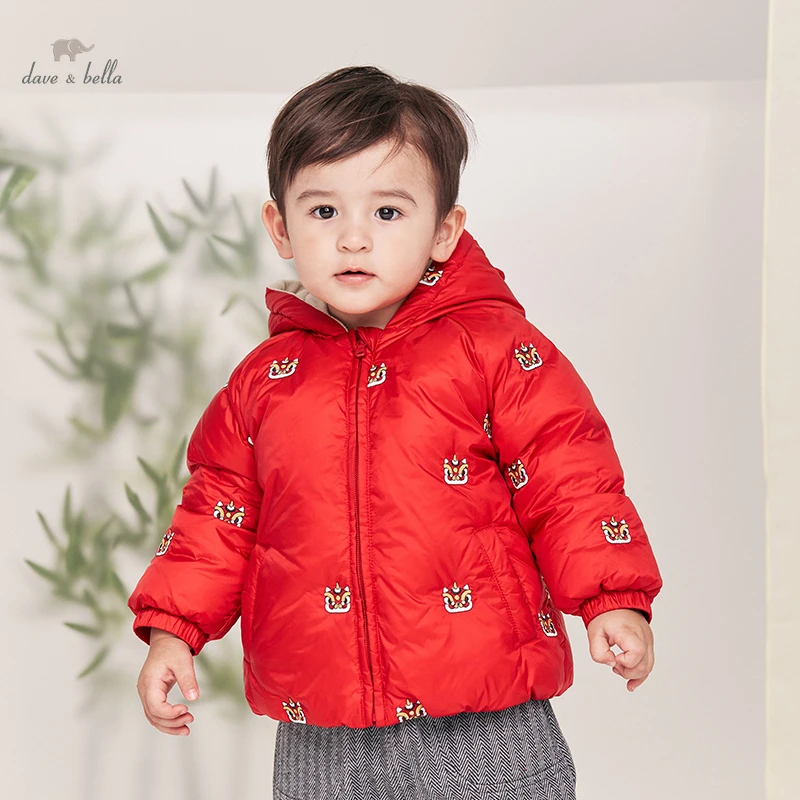 

DBJ20306 dave bella winter baby unisex fashion cartoon down coat children 90% white duck down padded kids girl boys jacket