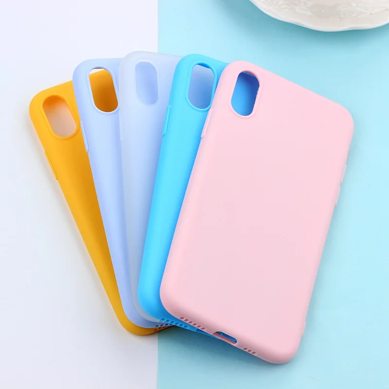 Чехол карамельного цвета для iPhone 11 Pro Max 7 чехол 6 6s 8 Plus 5 однотонная Мягкая матовая