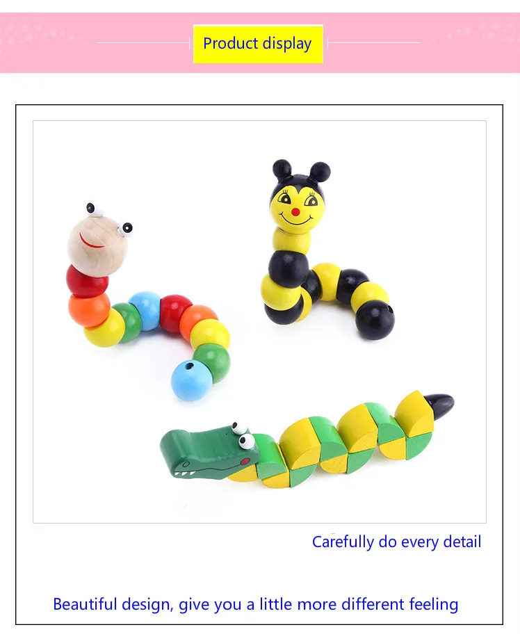 Красочные деревянные Червячные Пазлы для детей Обучающие дидактические Развивающие игрушки для детей пальчики игры для детей Монтессори подарок