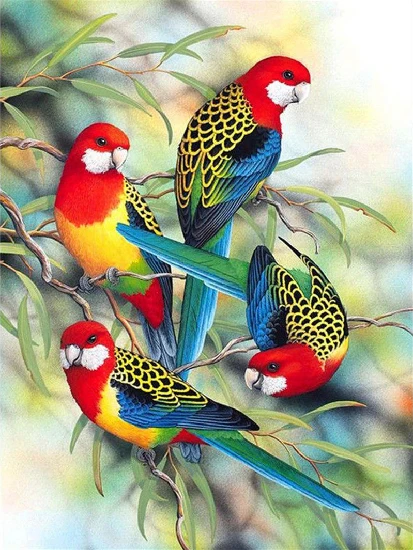 5D diamond painting kit bird scene on branches mosaic DIY diamond embroidery Rhinestone home decoration