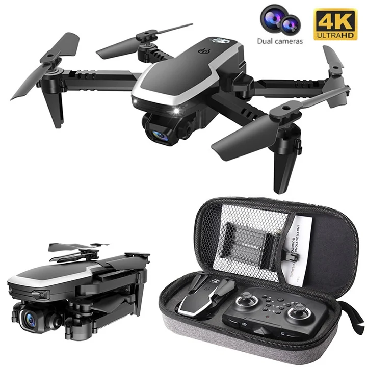 

2.4G Mini Drone With Camera 4k HD Dual Camera Pro Fpv Altitude Hold Wifi Foldable Quadcopter Flight RC Helicopter Toy Xmas Gift