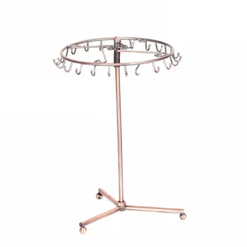 

23 Hooks Jewelry Holder Metal Pendant Home Shop Bracelet Earrings Organizer Rotating Rack Hanging Organizer Necklace Display