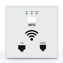 Новинка 300 Мбит/с в стене WiFi точка доступа Беспроводная розетка AP для отеля WiFi проект поддержка AC управление RJ45 RJ11 WPS