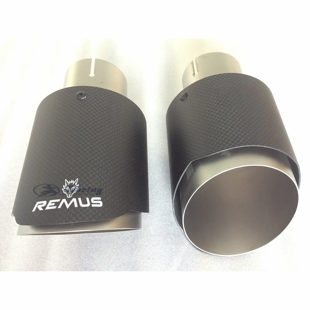 1pcs fibre for RUMES Stainless steel Universal Automobile exhaust pipe Muffler Car accessories modification passat performance