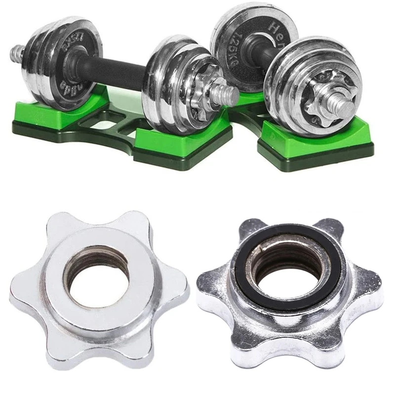 2PCS Hex Nut Threaded Durable Spin-Lock Collar Screw for Dumbell 