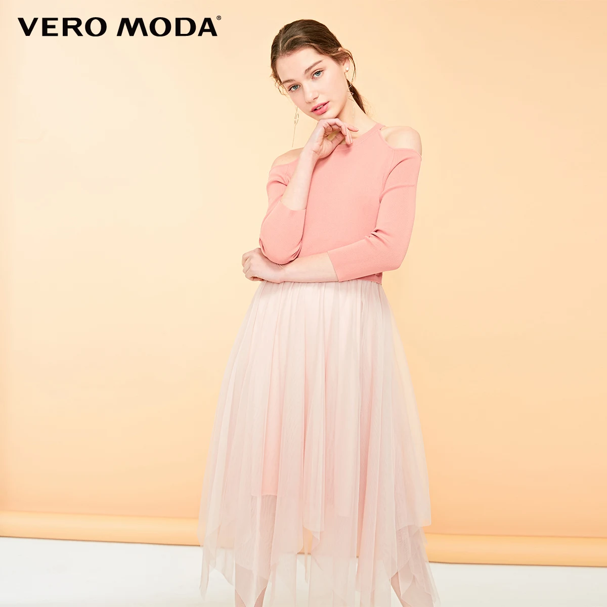 Vero Moda женское платье с открытыми плечами и 3/4 рукавами | 319161508