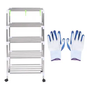 

Five-Layer Stainless Steel Washbasin Stand Toiletries Hanging Towel Washbasin shelf