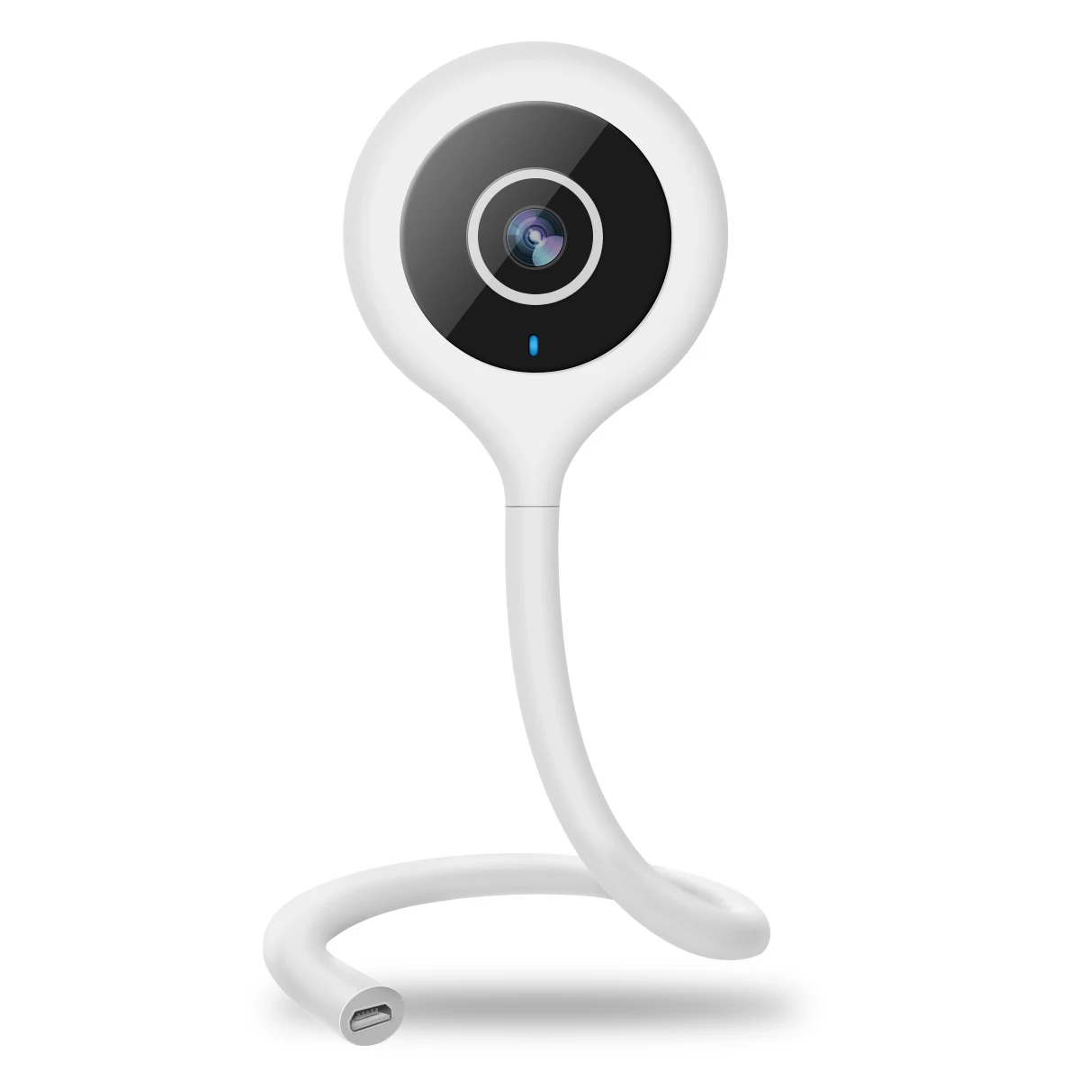 2.1mm DG-QB0 720P Wireless WIFI Smart Home IP Camera Baby Monitor For Babies Kids Care Convenient Three Color 1pcs Mini Flexible - Цвет: Белый