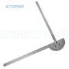 180 Degree 250 x 300mm Stainless Steel Adjustable Double-arm Angle Ruler with Round Head Rotary Protractor Tool goniometer 2