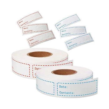 

2Roll/Set Removable Freezer Labels Waterproof Food Storage Stickers, Refrigerator Freezer Paper Label Easy Clean