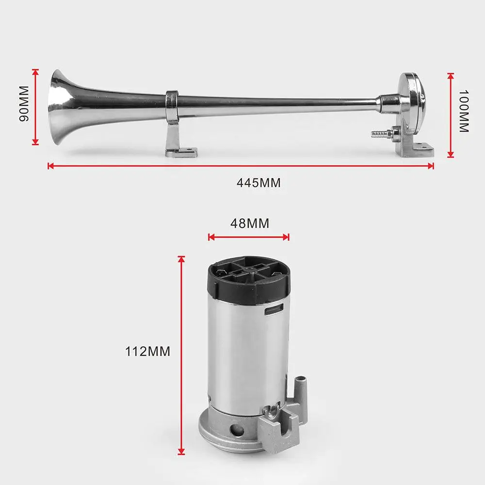 150 дБ грузовик Поезд Автомобиль одна труба Воздушный Рог 12 В Компрессор Грузовик RV громкий мотоцикл автомобиль Воздушный Рог Мотоцикл аксессуары Запчасти