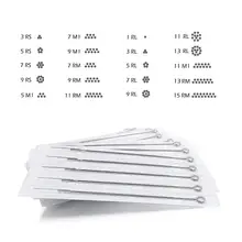 10/20pcs Assorted Disposable Sterilized Tattoo Needles RL RS RM M1 needles tattoo agujas microblading naalden permanent makeup
