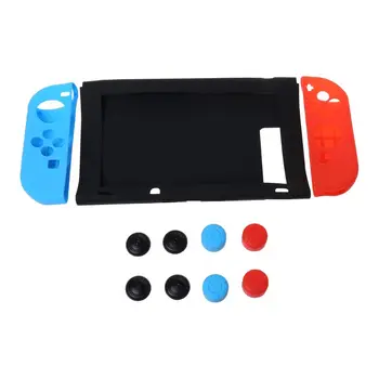 

11 in 1 Protective Sink Cover Case Cap Set Soft Silicone Shockproof Anti-Wear Replacement for Nintendo Switch Console NS Joy-Con