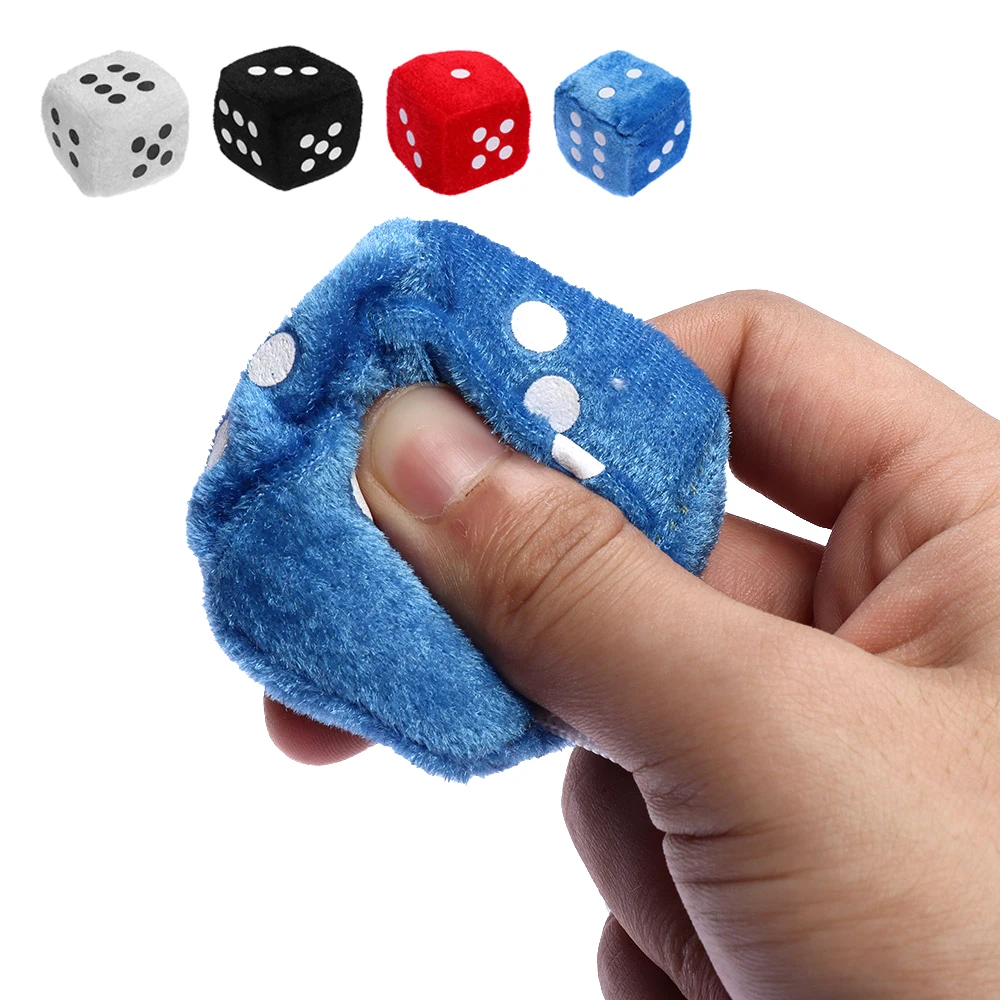 

1PC Fuzzy Dice Car Mirror Hanging String Cute Dots Pendant Car Interior Decoration Auto Styling Tools 4cm/6cm 4 Colors