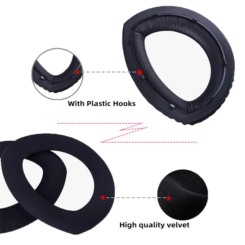 KQTFT Velvet Replacement EarPads Headband for sennheiser hd700 HD 700 Headset Universal Bumper Earmuff Cover Cushion