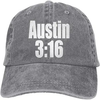 

Unisex Adults Vintage Washed Baseball Cap Adjustable Dad Hat - Austin 3:16 Black