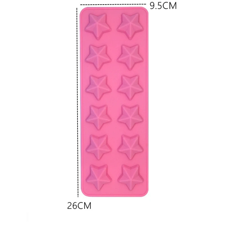 12Holes Mini Stars Silicone Soap Mold Handmade DIY Chocolate Biscuit Mold Soap Stome Cake Decors Fondant Pastry Baking Tool