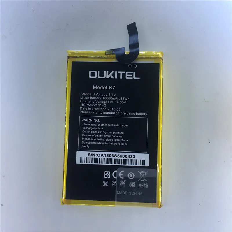 2023 production date for OUKITEL K7 power battery 10000mAh Long standby time High capacity for OUKITEL K7 power battery