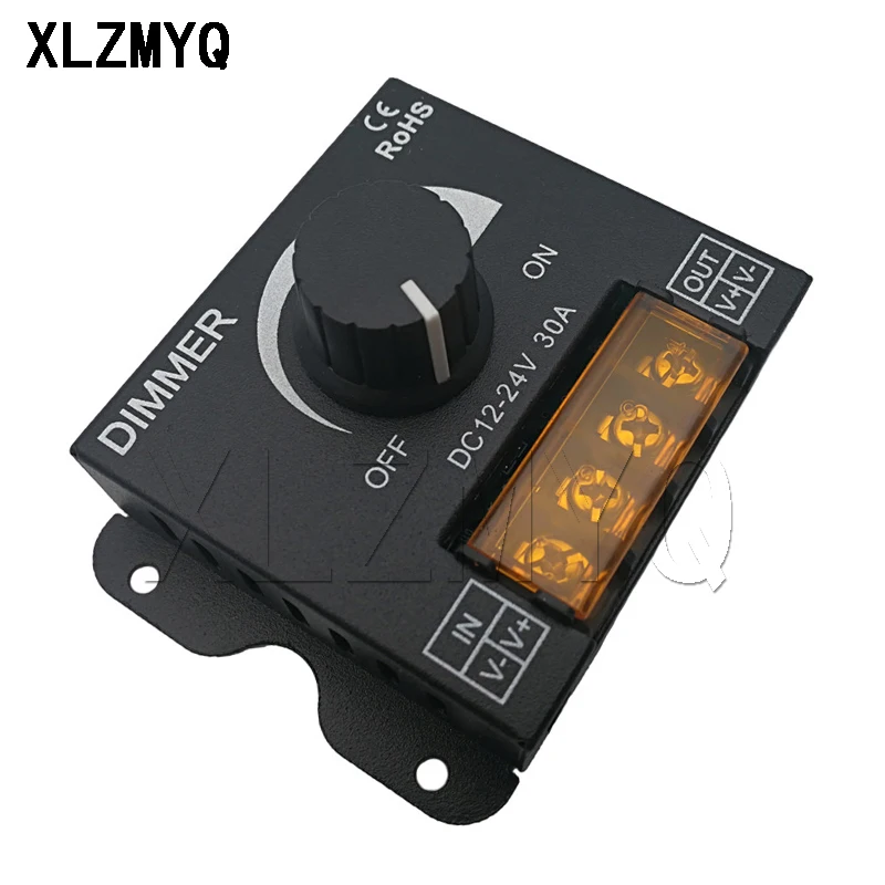 Controlador de Alimentação Pces Dimmer Ajustável Brilho Lâmpada Tira Driver Única Cor Luz dc 12v 24v 360w 5 - 30a Led 5 5 pces 30a led dimmer ajustável brilho