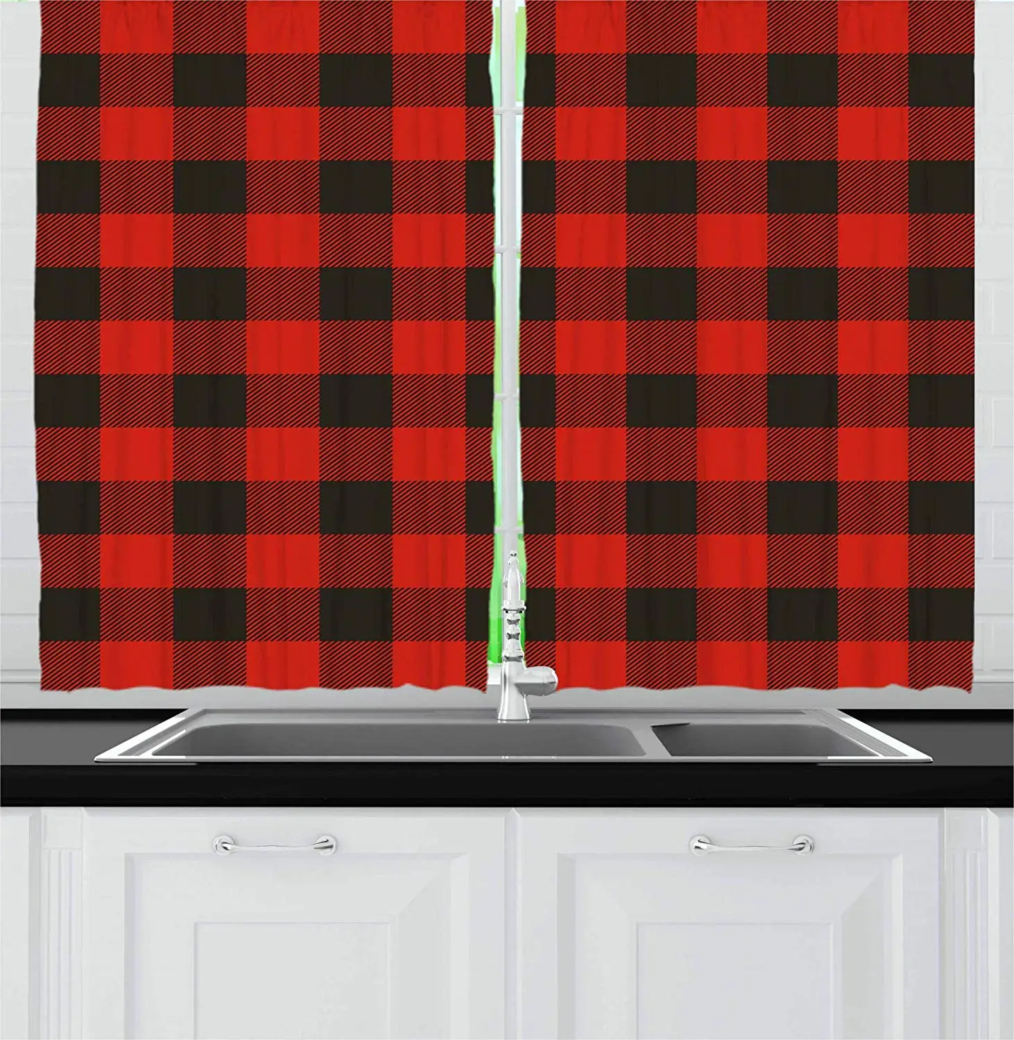 Plaid Blackout Curtains Lumberjack Fashion Buffalo Style Checks