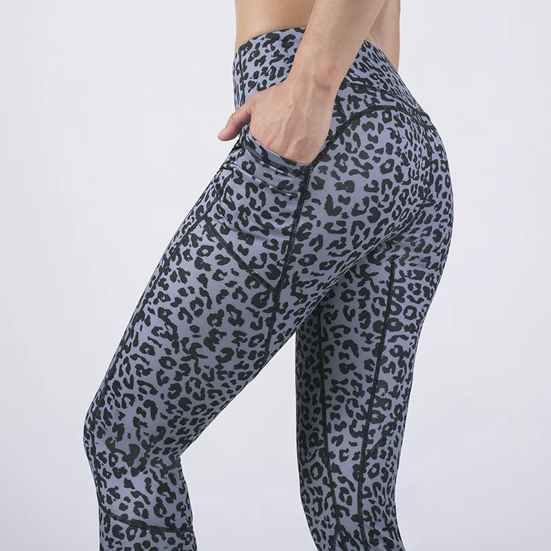 leopard gray CHRLEISURE Новая мода камуфляж печати эластичные леггинсы камуфляж фитнес брюки леггинсы повседневные молочные Леггинсы для женщин - Цвет: leopard gray