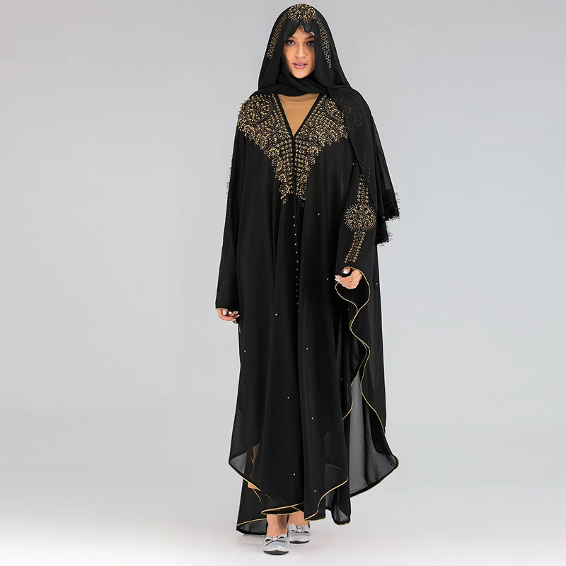 Niqab Дубай Абая кимоно мусульманский кардиган хиджаб платье для женщин Кафтан Caftan