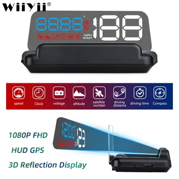 

Universal T900 HUD Mirror Car Head up display GPS Windshield Speed Projector Security Alarm Water temp Overspeed RPM Voltage